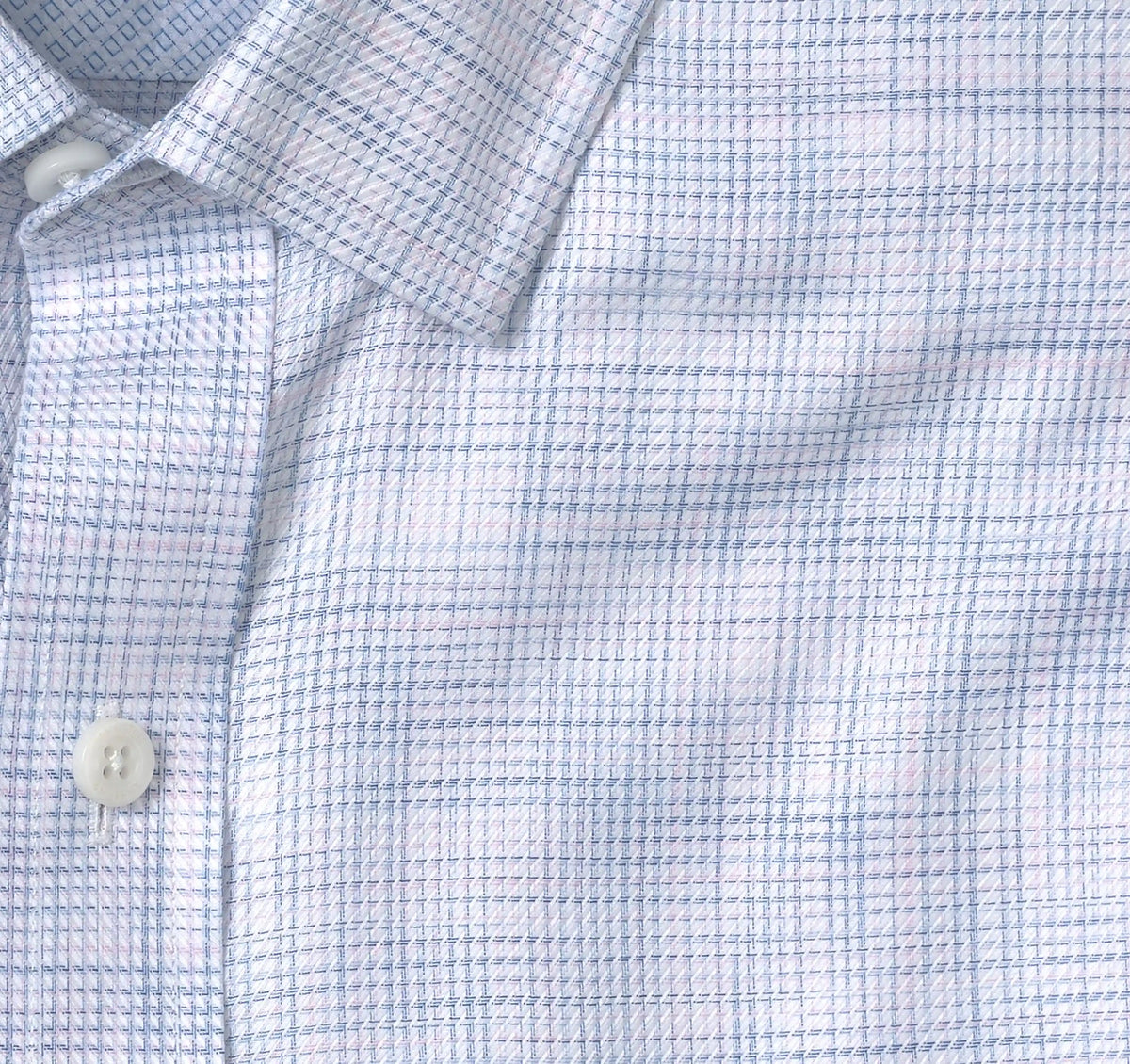 Ovation Non-Iron Dress Shirt - Pink Cross Hatch