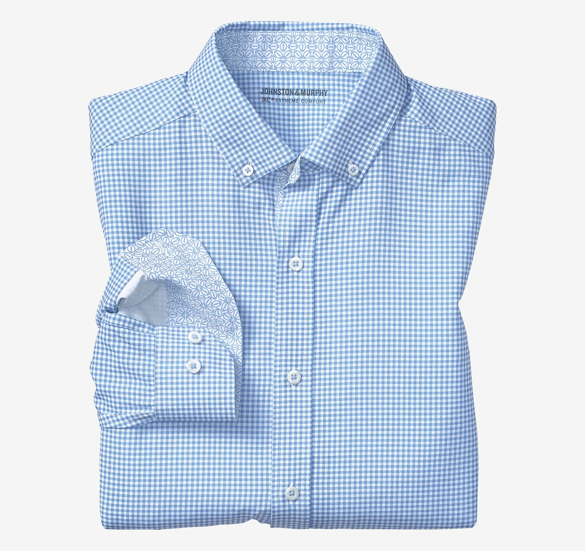 Game Day XC+™ Long-Sleeve Gingham Shirt - Light Blue