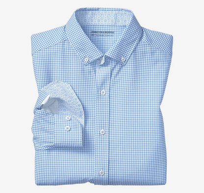 Game Day XC+™ Long-Sleeve Gingham Shirt - Light Blue