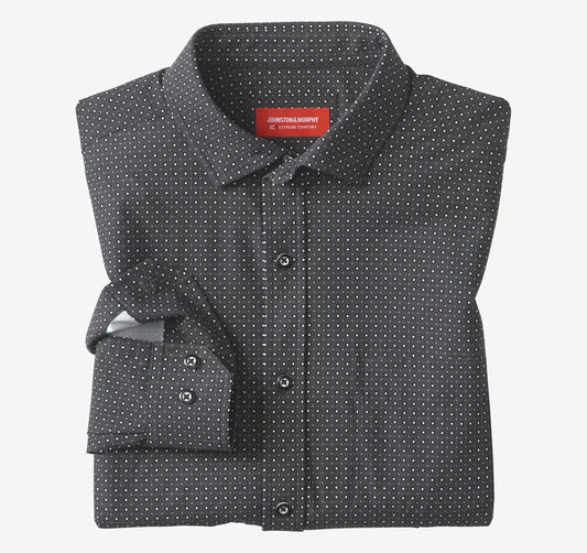 XC+™ Motion Long-Sleeve Print Knit Shirt - Black Circle Diamond Print