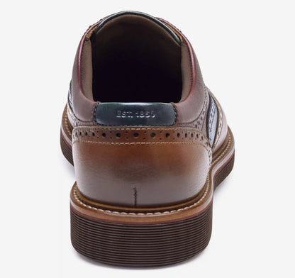 Tyson Wingtip - Tan/Navy/Burgundy Hand-Finished Full-Grain Leather