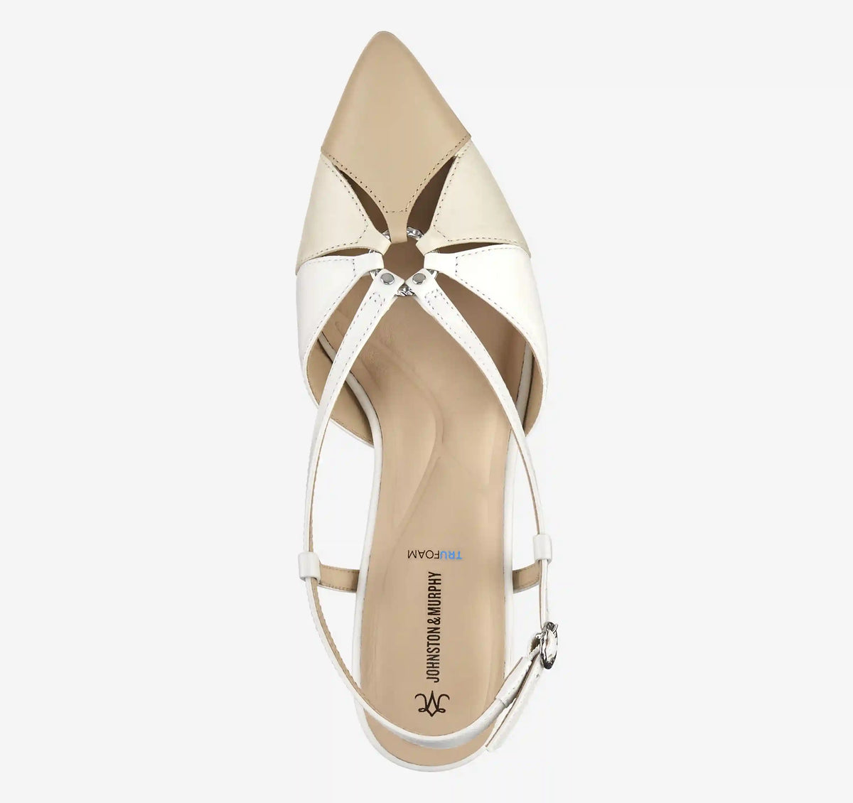 Lindsey Ring Slingback - White Mutli Glove Leather
