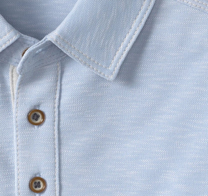 Vintage Slub Polo - Sky Blue