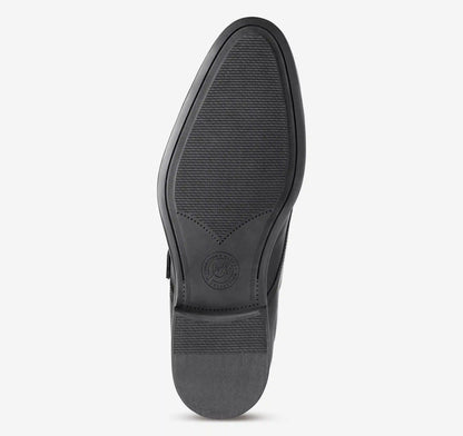 Redford Single Buckle Monk - Black Full-Grain Leather