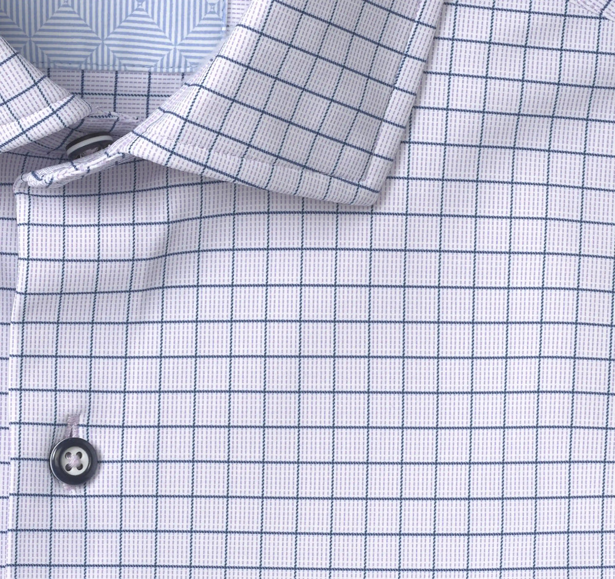 XC+™ Motion Long-Sleeve Dress Knit Shirt - Purple/Navy Dotted Windowpane