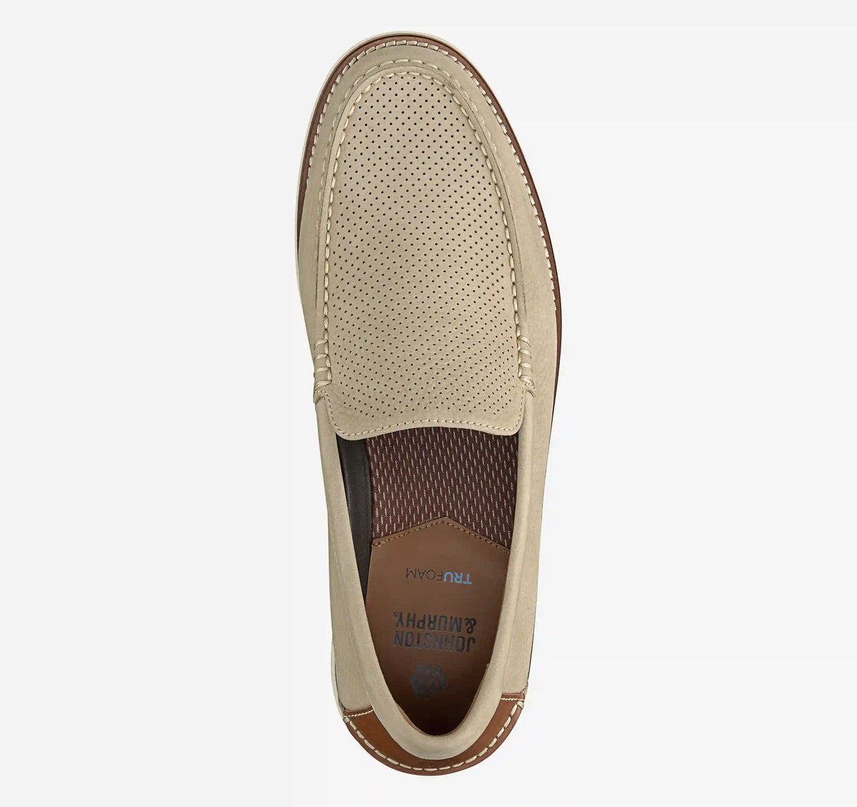 Upton Perfed Venetian Loafer - Taupe Nubuck