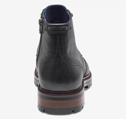 XC Flex® Cade Wingtip Boot - Black Hand-Finished Full-Grain Leather