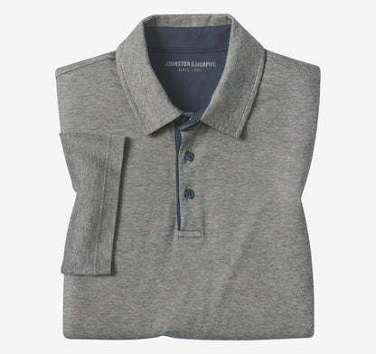 Fine-Stripe Polo - Tan