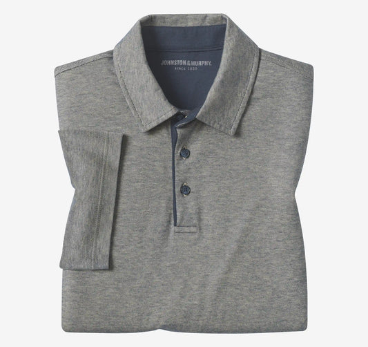 Fine-Stripe Polo - Tan