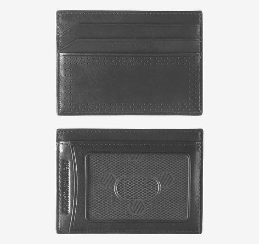 Hudson Perforated Weekender Case - Black Full-Grain Leather