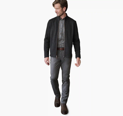 Heathered Full-Zip - Dark Charcoal