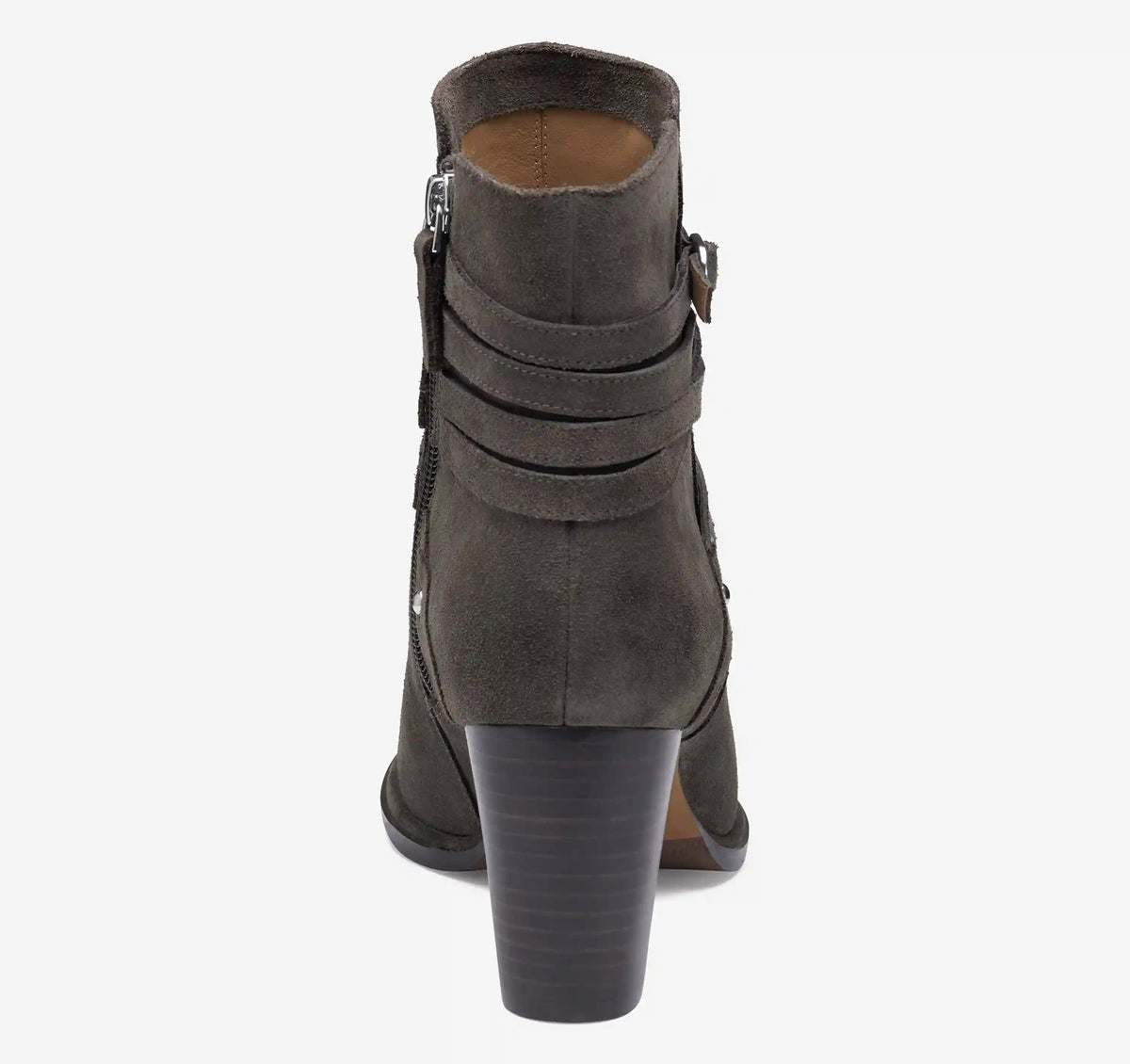 Amy Belted Bootie - Dark Gray Suede