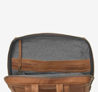 Rhodes Commuter Backpack - Tan Full Grain