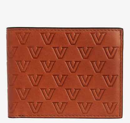 Collegiate Embossed Billfold Wallet - Vanderbilt University - Tan Full Grain