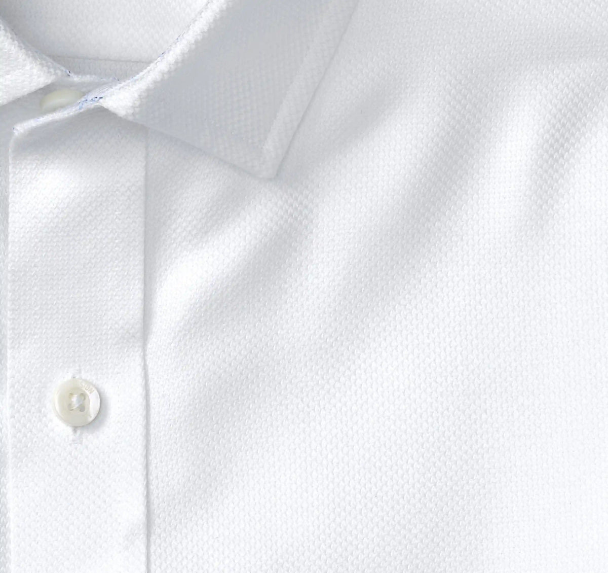 Ovation Non-Iron Dress Shirt - White Solid Birdseye