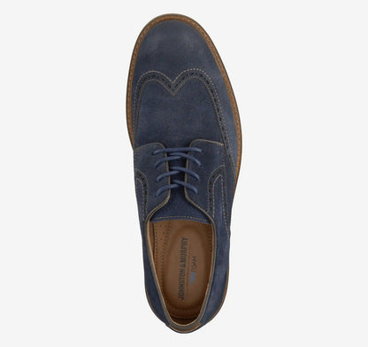 Ripley Wingtip - Navy Waxed Suede