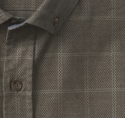 Sherwood Corduroy Shirt - Olive Plaid
