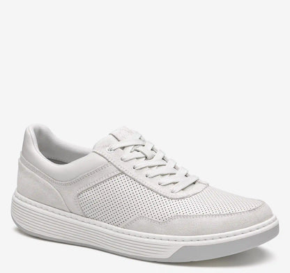 Dawson Moc Toe U-Throat - White Suede/Full-Grain Leather