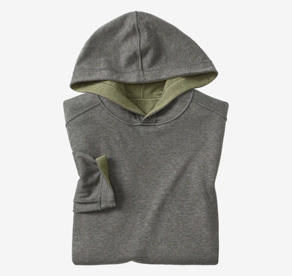 Icon Reversible Hooded Pullover - Olive/Charcoal