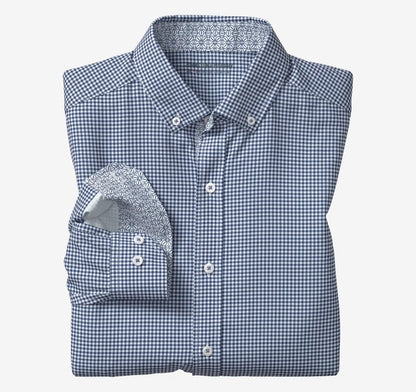Game Day XC+™ Long-Sleeve Gingham Shirt - Navy