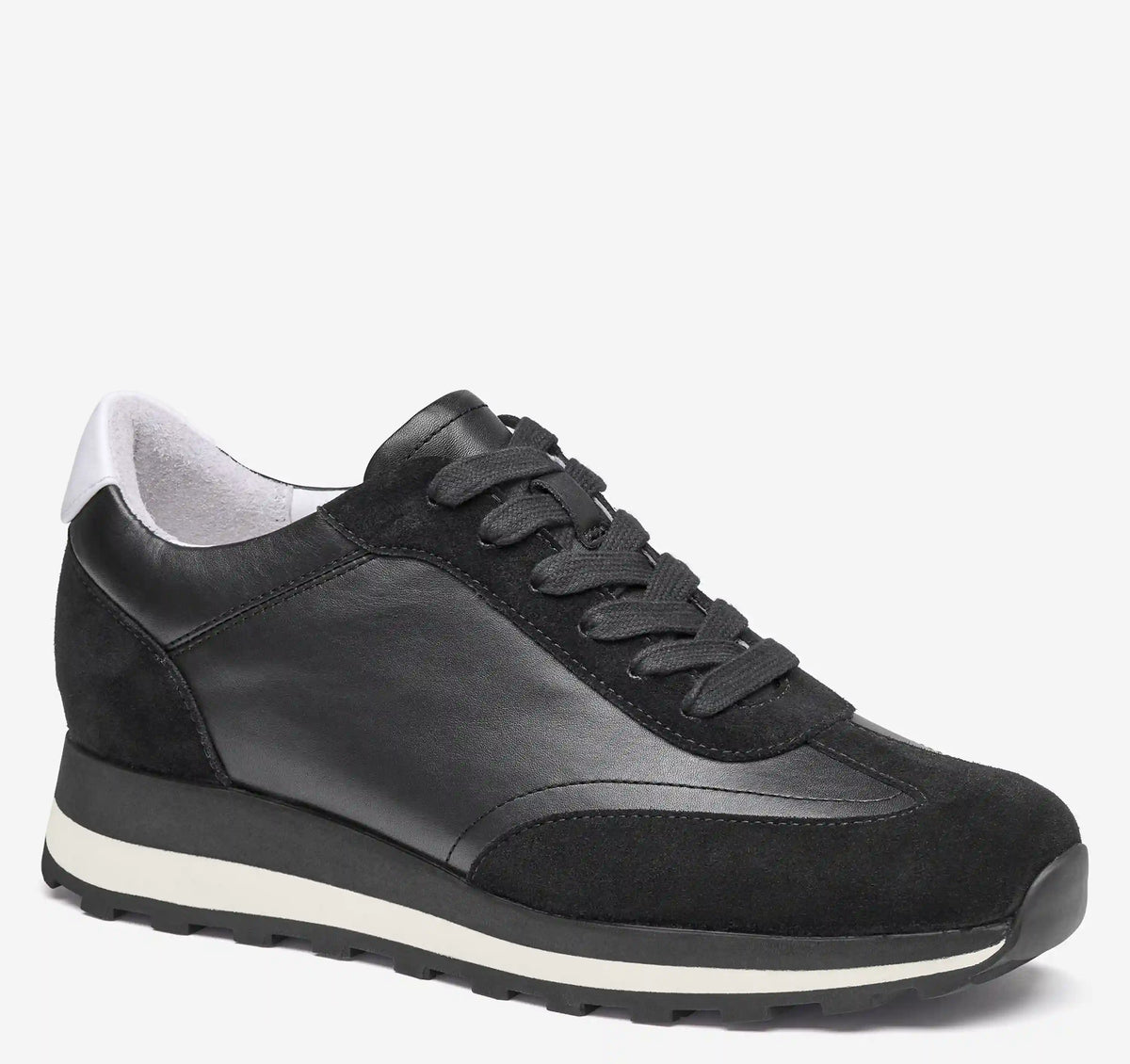 Piper T-Toe Lace-Up - Black Nappa Leather/Suede