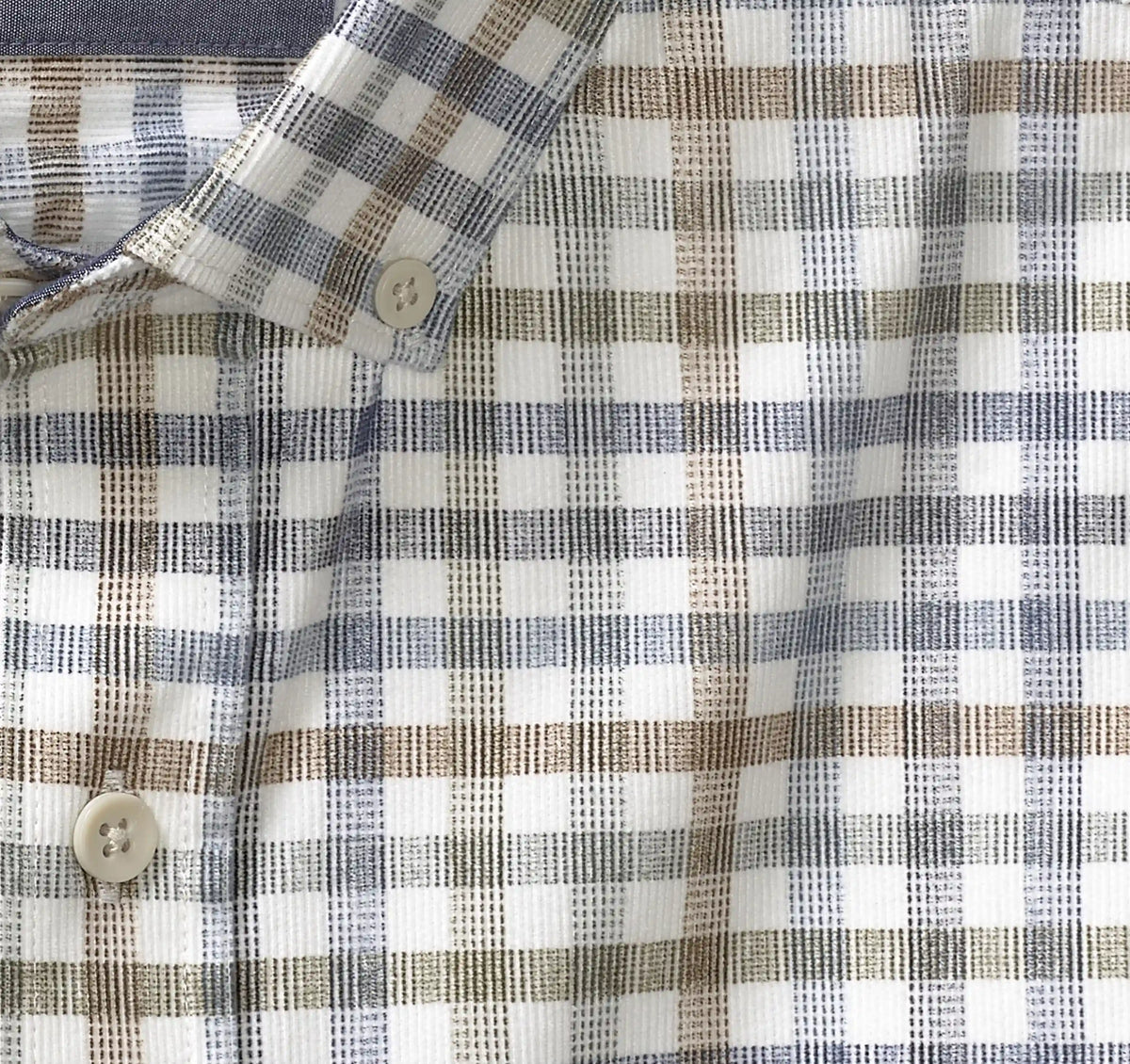 Plaid Corduroy Shirt - Ivory Plaid