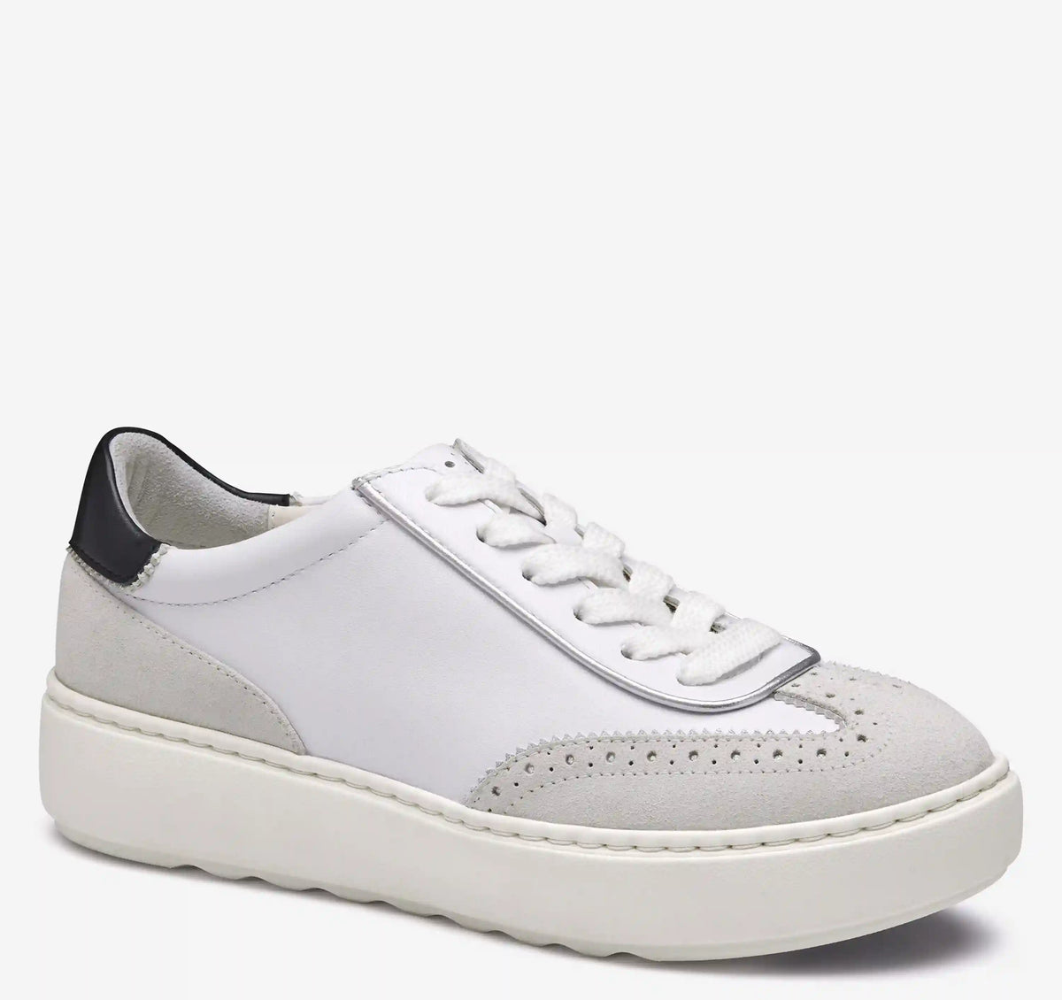 Cammie T-Toe Lace-Up - White Glove Leather/Suede