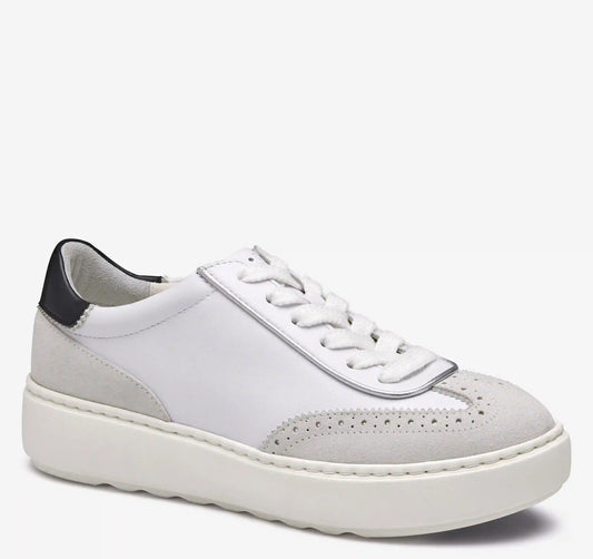 Cammie T-Toe Lace-Up - White Glove Leather/Suede