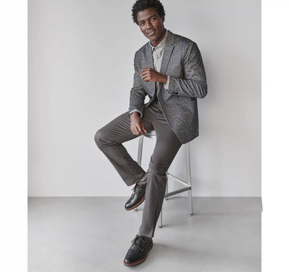 XC Flex® Pinnacle Knit Blazer - Charcoal/Brown Shadow Plaid
