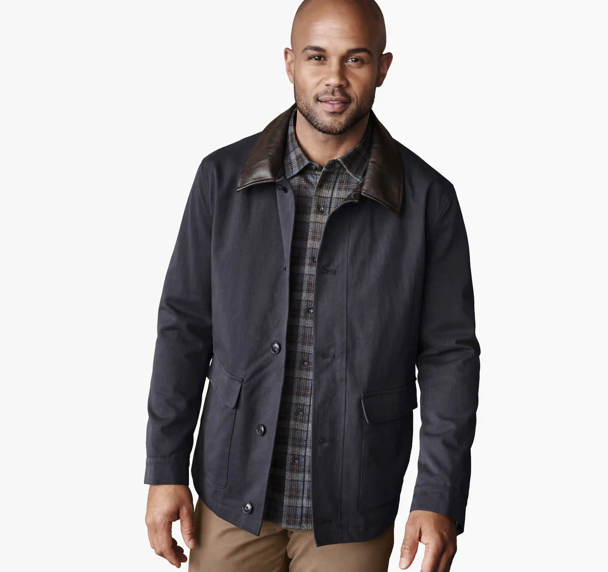 Heritage Jacket - Navy/Brown