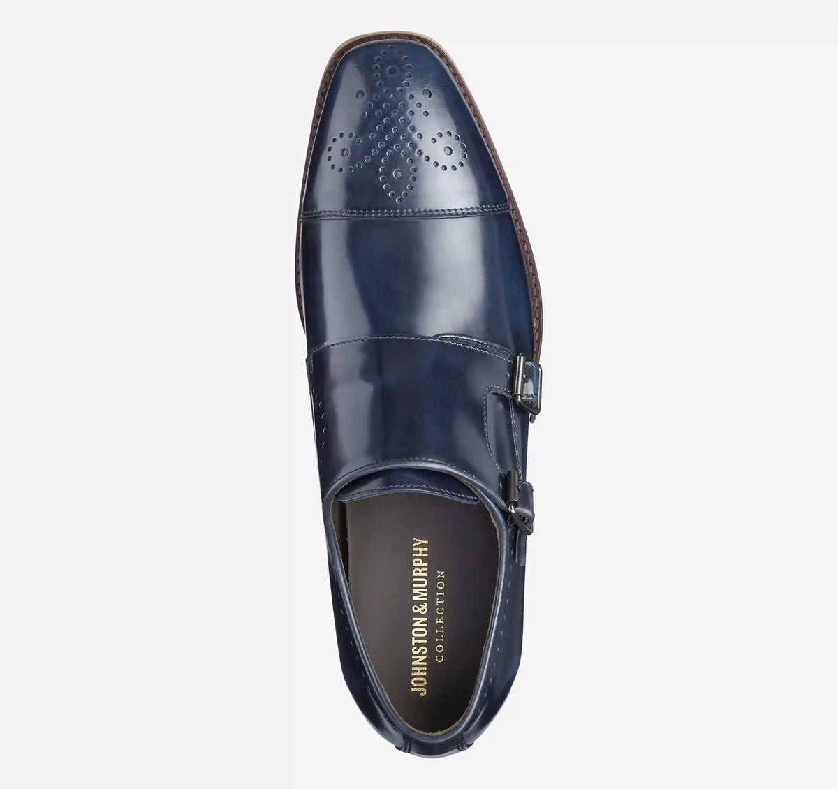 Arrister Double-Monk Cap Toe - Navy Italian Full-Grain Leather
