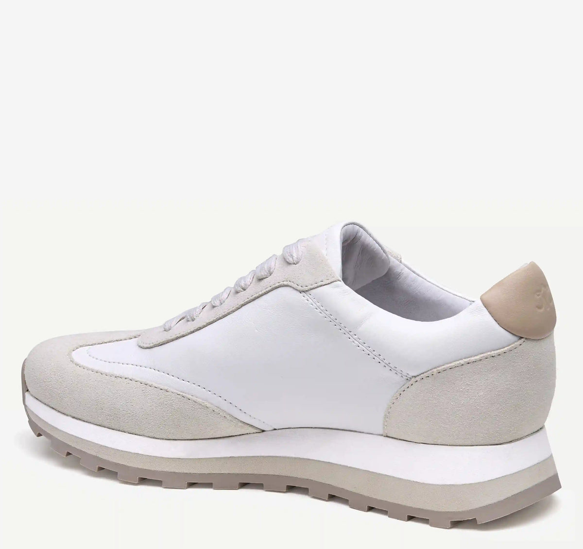 Piper T-Toe Lace-Up - White Nappa Leather/Suede