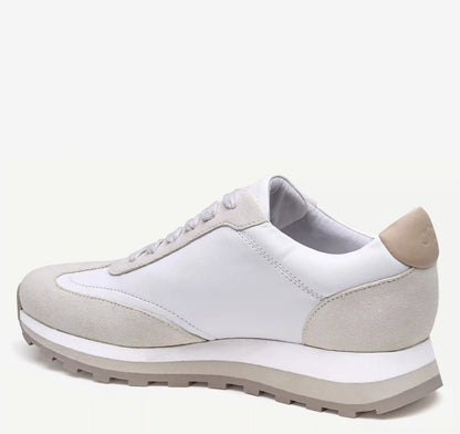 Piper T-Toe Lace-Up - White Nappa Leather/Suede