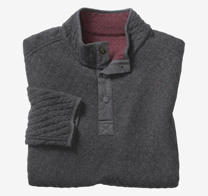 Reversible Quarter-Snap - Red/Charcoal Heather