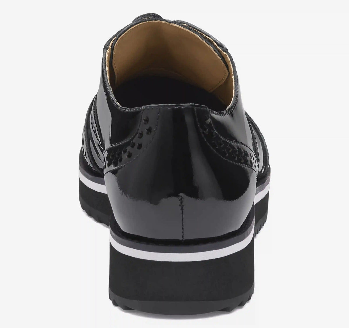 Ulyssa Wingtip - Black Patent Leather