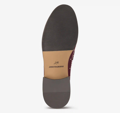 Gillian Studded Penny Loafer - Merlot Patent Leather