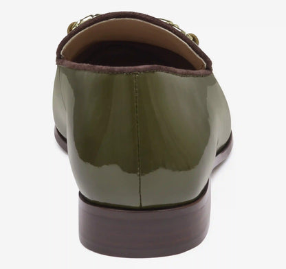 Ali Chain Loafer - Olive Patent Leather