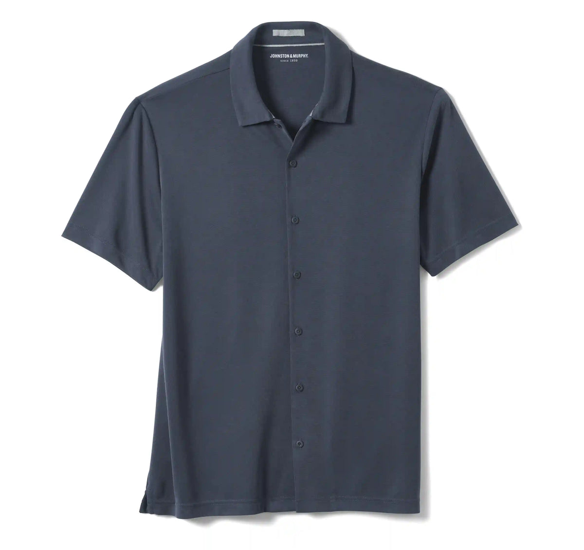 Vintage Birdseye Button-Front Shirt - Navy