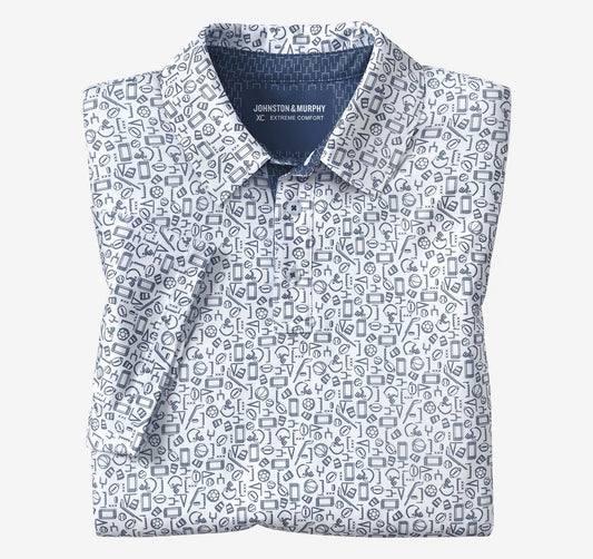 Game Day XC+™ Multi-Sport Print Polo - Navy