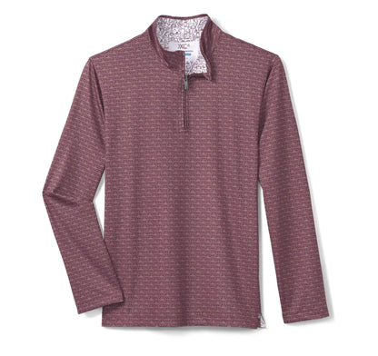 Game Day XC4® Plays Print Quarter-Zip - Burgundy