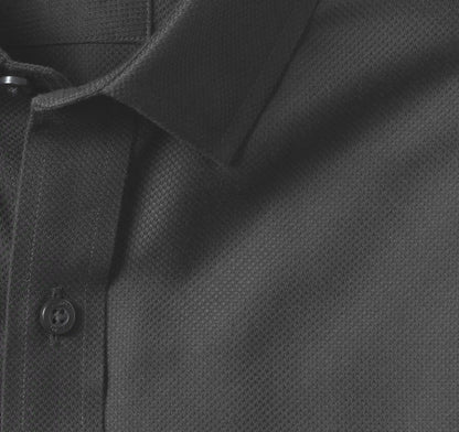 Ovation Non-Iron Dress Shirt - Black Solid Birdseye