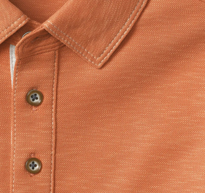 Vintage Slub Polo - Orange