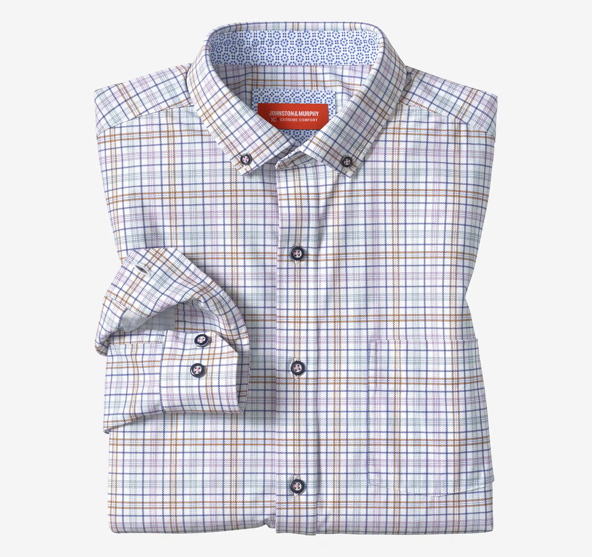 XC+™ Motion Long-Sleeve Sport Knit Shirt - Multi Plaid