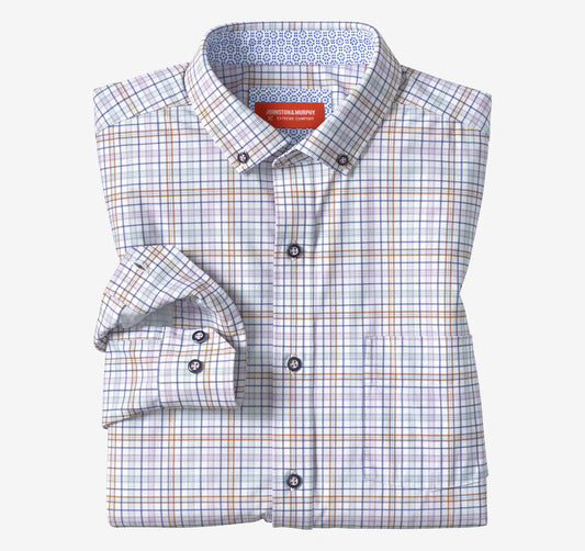 XC+™ Motion Long-Sleeve Sport Knit Shirt - Multi Plaid