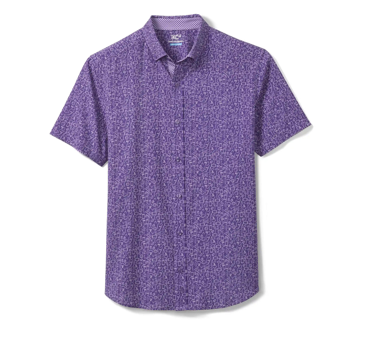 Game Day XC4® Short-Sleeve Multi-Sport Print Shirt - Purple