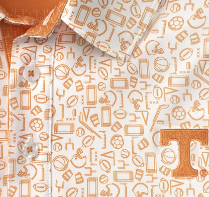 Collegiate XC+­™ Multi Sport Print Polo - University of Tennessee - Orange