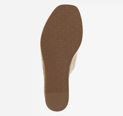 Mallory Slide Wedge - Bone Nappa Leather