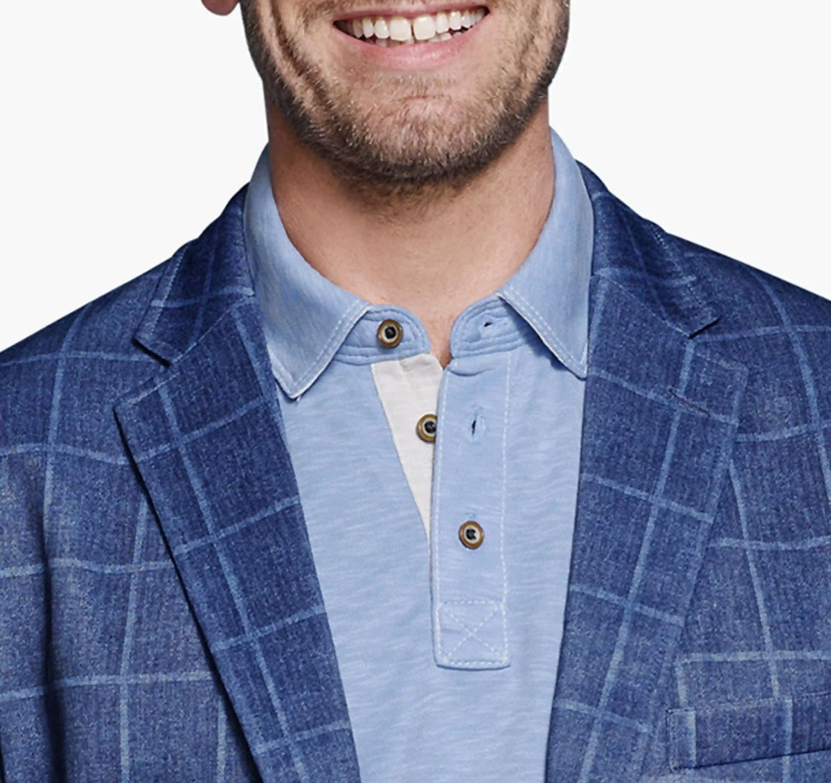 XC Flex® Pinnacle Knit Blazer - Blue Plaid