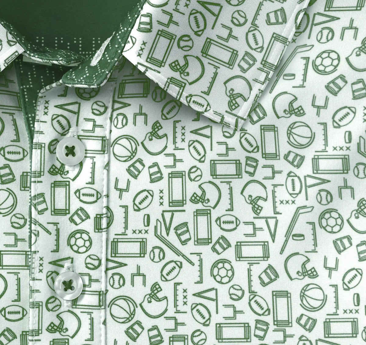 Game Day XC+™ Multi-Sport Print Polo - Green