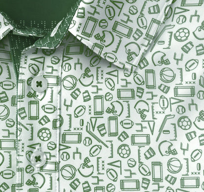 Game Day XC+™ Multi-Sport Print Polo - Green